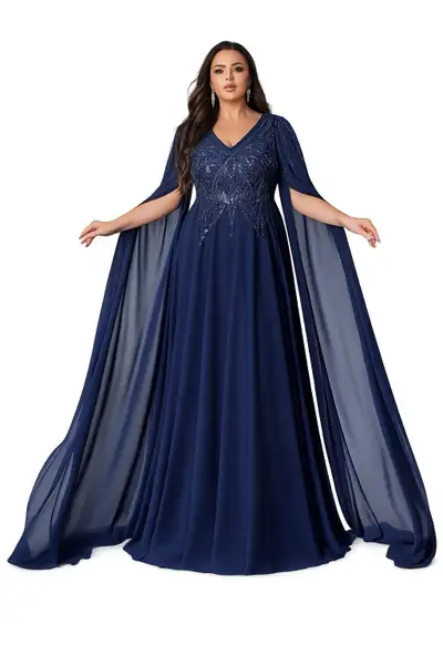 Ever-Pretty Navy Blue Formal Gown, View more