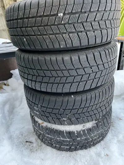 205/55/16 Polaris snow tires on 5x114.3 rims. Fit Mazda Toyota Nissan $150 or best.