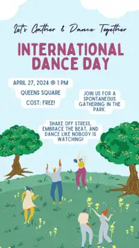 DANCING IN THE SQUARE (Queens Square) Saturday, April 27th@1PM