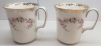 Pair of Dimity Rose Fine Bone China Coffee Mug from Royal Albert