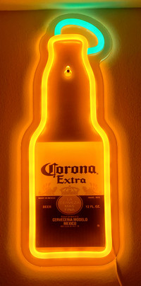 Corona Extra Neon and Acrylic Bottle Sign - New