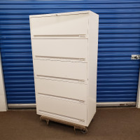Office Specialty Cabinet Heavy Duty Storage W/ Key White K6887