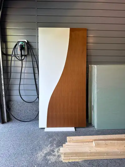 Modern two tone custom made wooden table top 36” by 74”, View more