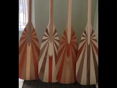 Made with exotic wood and epoxy,automotive clear coat.400.00 each