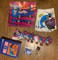 Batman 1988 Party Kit Party Supplies (for 6) 100% Complete -RARE