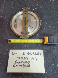 Vintage  W L E Gurley Troy NY Survey Compass