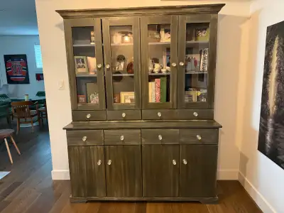 solid pine 2-piece buffet and hutch , View more
