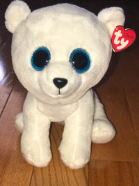 Ty Classic Beanie Boos White Arctic Polar Bear Plush