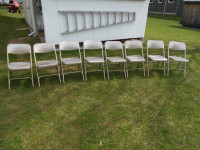 Folding metal chairs. Set of 8 Heavy duty