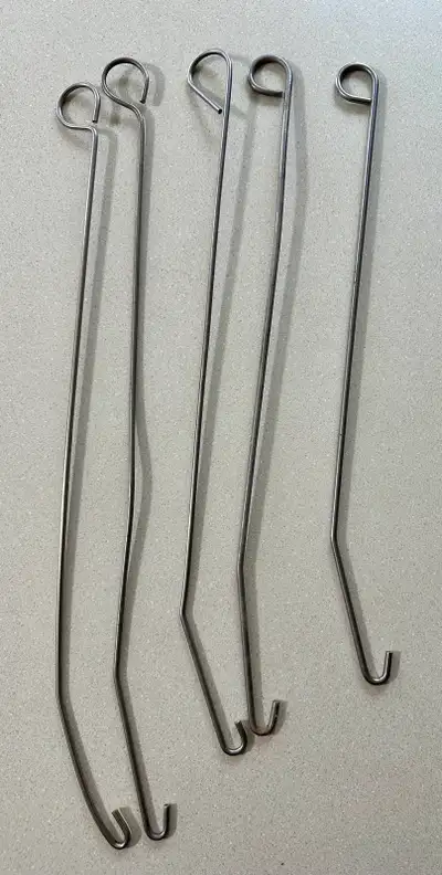 Scuba Divers J valve pull rods (5 of them) for activating release function when diving with J valves...