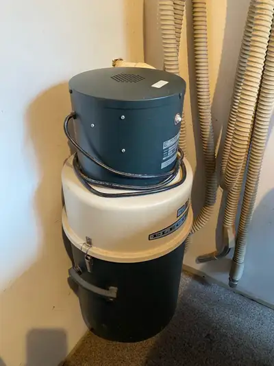 Older Electrolux central vac. I don’t like it, I prefer my own vacuum Still on my wall as it works w...