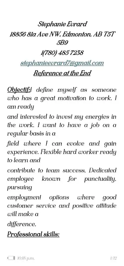 looking for work, View more