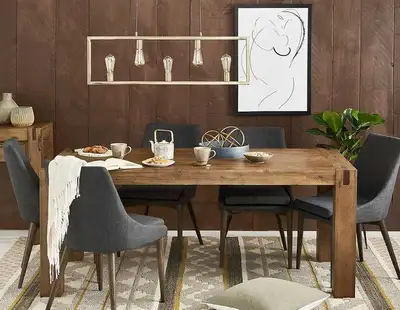 Wood dining table Table à manger en bois d’acacia 120cm X 90cm X 30cm (W x D x H) Can easily dissass...