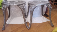 VINTAGE CAST IRON STOOLS