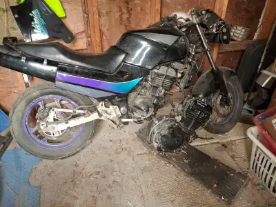 1995 EX 250 NINJA. Parts or project bike. Comes with extra 2011 engine. Boxes of parts, carburetor's...