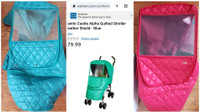 Manito Castle Alpha Quilted Stroller Cover - Blue and Red
