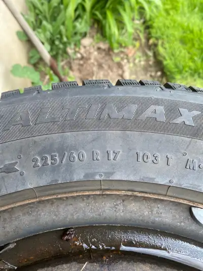 4 winter tires with rims, from a 2008 Jeep Compass. Made in 2022, only used for 2 winters,low mileag...