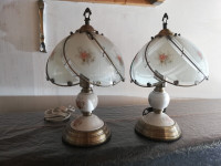 2 Beautiful glass table lamps