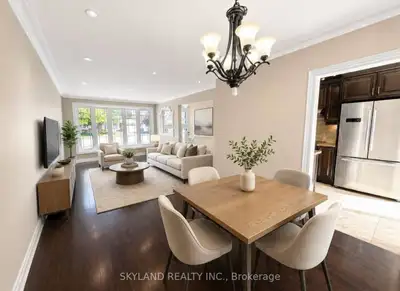 3 bedrooms on the main floor along with an open dining and living layout, and The finished basement...