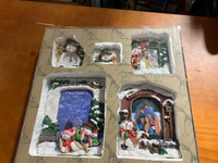 Christmas set 3 frames-clock - small container