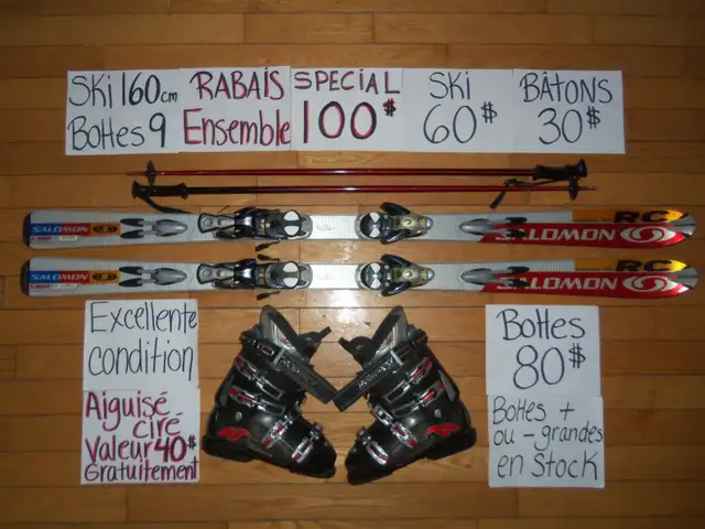 Kit plusieurs ensembles ski alpin twin tip titanium 160 165 cm in Ski in Drummondville - Image 6