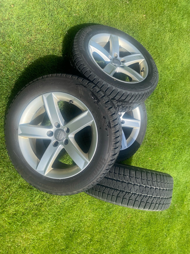 Audi Mag with Bridgstone Blizziack WS90 (set of 4)  in Tires & Rims in St. Catharines