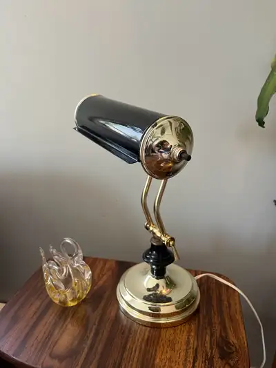 Brass Bankers Lamp, View more