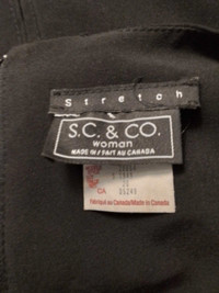 S. C. and Co. BLACK SLEEVELESS DRESS size 20
