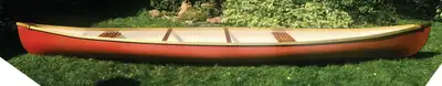 $600 or best offer. Pretty & in excellent condition, refinished wood seats, painted aluminum gunwale...