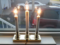 3 CANDLE BRASS BASED CANDELABRA