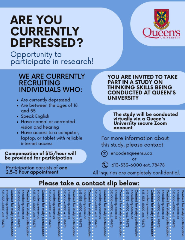 New virtual study! in Volunteers in Oshawa / Durham Region