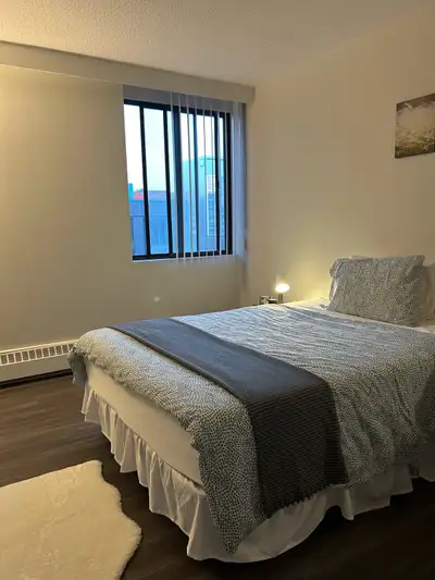 Beautiful, clean bedroom. (Smoke free, Pet free) comes with a bed, mattress, 3 lamps, a huge tv: can...