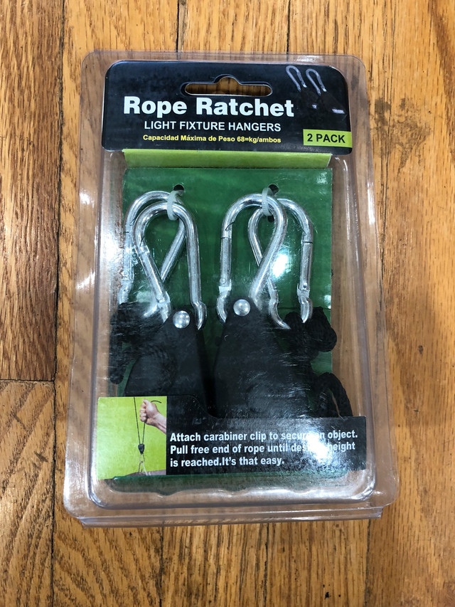 Grow Light Rope Hanger Heavy Duty Adjustable Rope Clip Hanger in Indoor Lighting & Fans in Mississauga / Peel Region