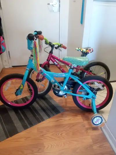 Deux vélos pour enfants de 3 à 6 ans, tailles 14 et 16 pouces, 2, View more