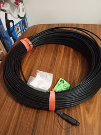 Corning clearcurve fiber optical cable single, black 150 M, 5mm.