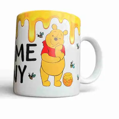 NWT Disney Winnie the Pooh "YOU HAD ME AT HUNNY" mug. The mug has Pooh and his honey pot and bees al...