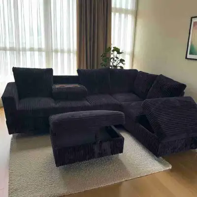 7Seater + Corduroy | Sectional | Couch (Free Delivery), View more