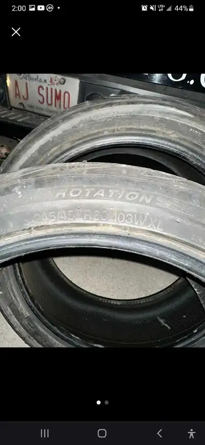 245/45ZR20 103W XL Tires brand new used for 2 weeks.