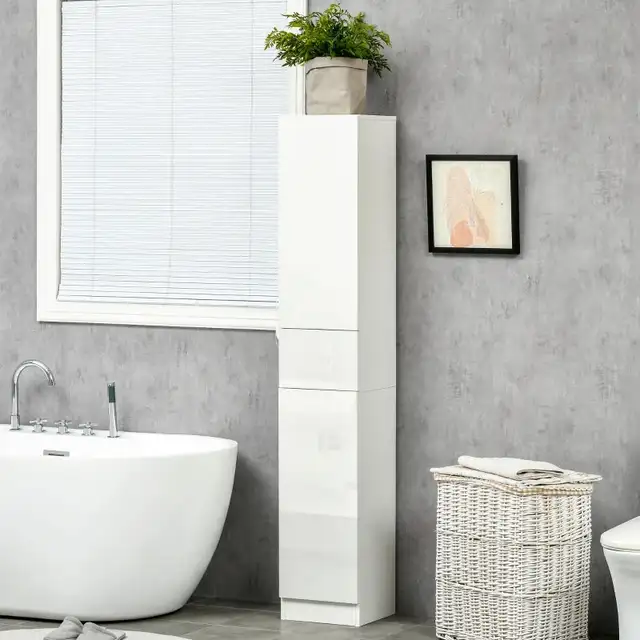 kleankin 66.9" Tall Bathroom Cabinet, Narrow Bathroom Storage in Storage & Organization in Markham / York Region - Image 2