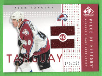 2002-03 SP Game Used Piece of History #PHTA Alex Tanguay /225