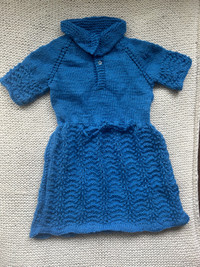 Hand knit toddler’s dress 