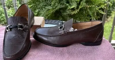 New Salvatore Ferragamo "Magnifico" Gancini Bit Loafers, View more