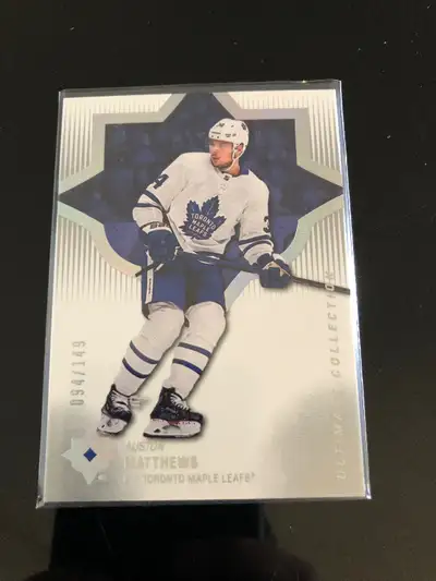 2018 Auston Matthews serial numbered insert card 94/149 rare, View more