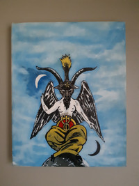 Baphomet oil painting on canvas
