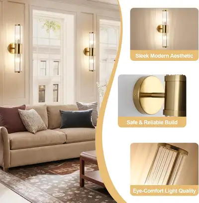 Antique Brass Wall Light with E12 Socket for Bathroom Vanity and, View more