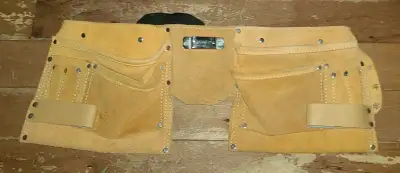 Suede leather tool belt., View more