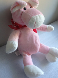 Valentine stuff soft pink pink cute pig plush toys 15"