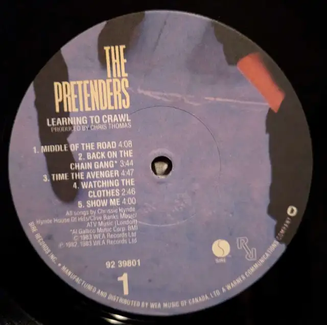 The Pretenders Learning To Crawl Vinyl Record LP 62863737594243122