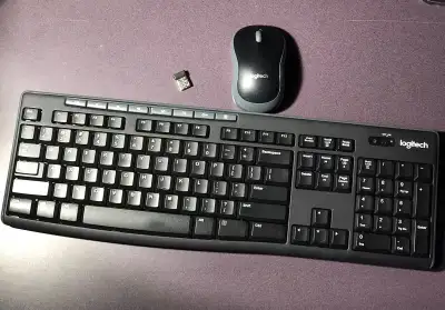 Logitech wireless keyboard and mouse, View more