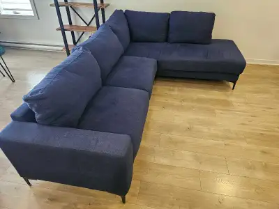 Sectionnel bleu - sofa divan, View more